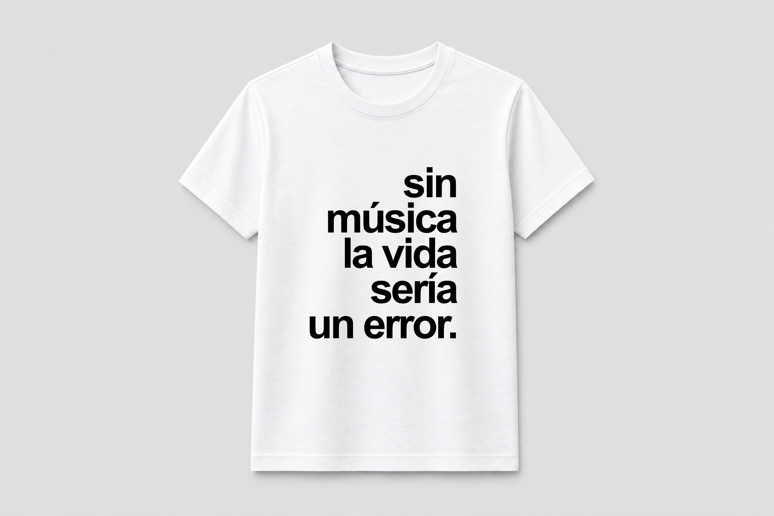 Remera SIN MÚSICA
